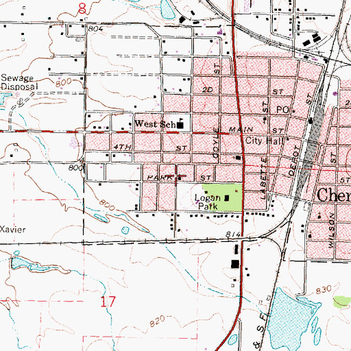 Topographic Map of Bible Holiness Church, KS