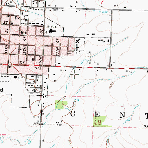 Topographic Map of Calvary Wesleyan Church, KS