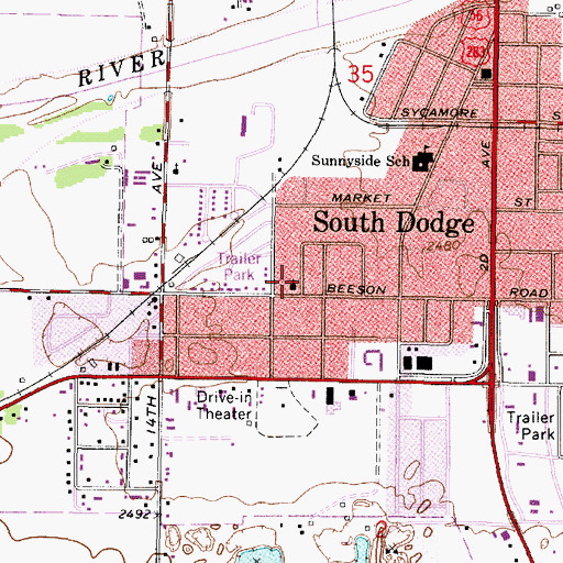 Topographic Map of Christ the King Lutheran Church, KS