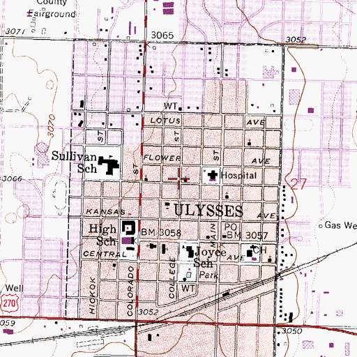 Topographic Map of Church of the Nazarene, KS