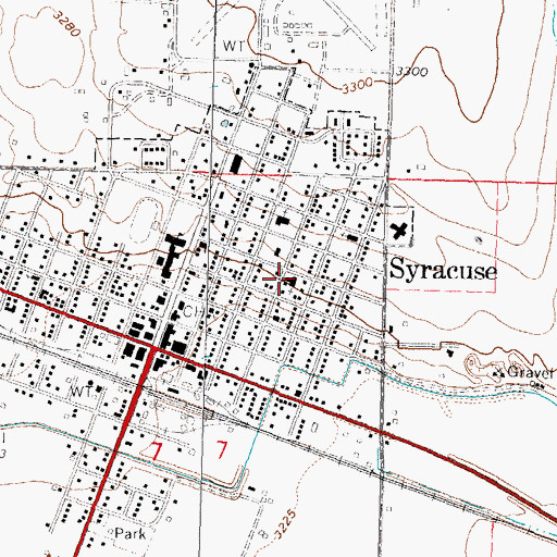 Topographic Map of Church of the Nazarene, KS