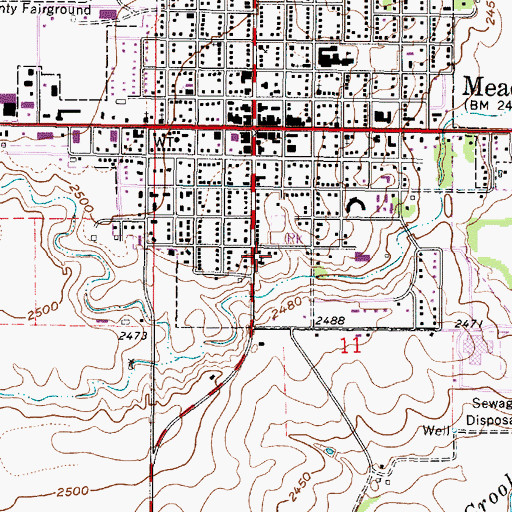 Topographic Map of Church of the Nazarene, KS