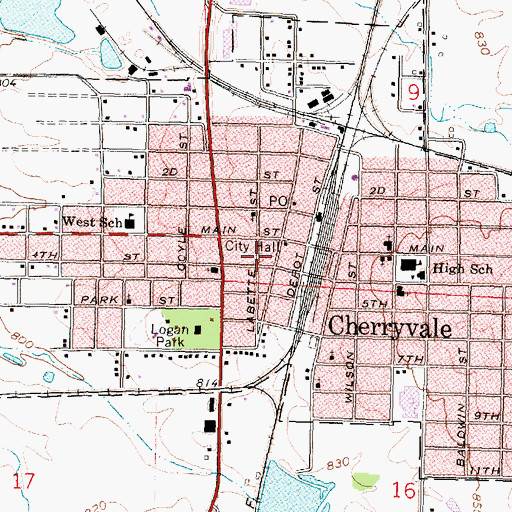 Topographic Map of Church of the Nazarene, KS