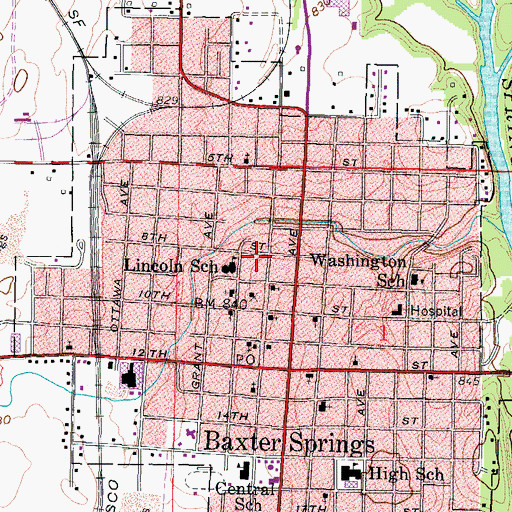 Topographic Map of Church of the Nazarene, KS