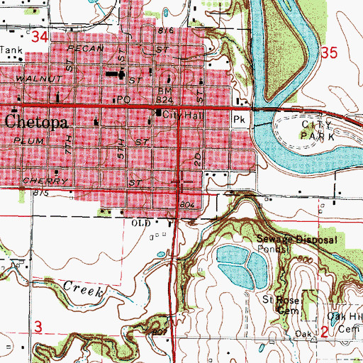 Topographic Map of Community Bible Church, KS
