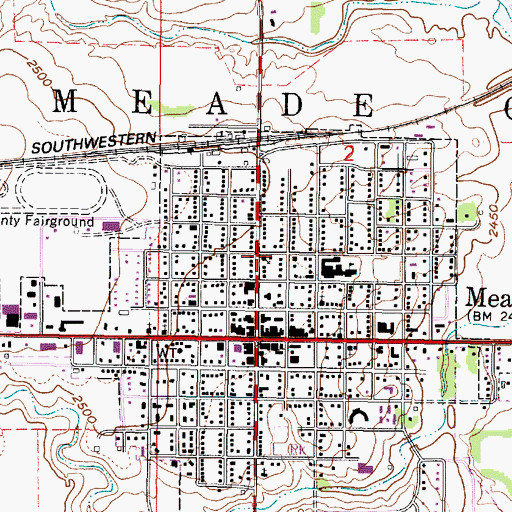 Topographic Map of Community Full Gospel Church, KS