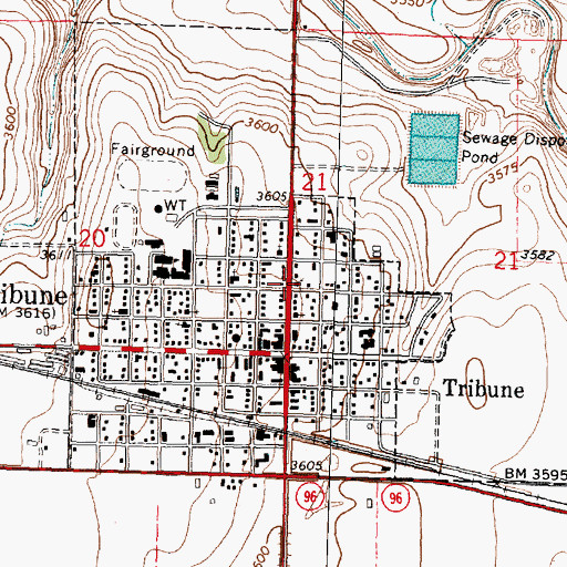 Topographic Map of Community of Christ Church, KS