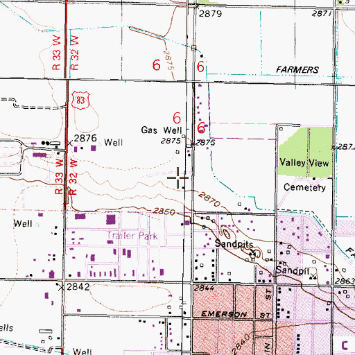 Topographic Map of Cornerstone Church, KS