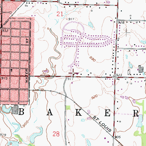 Topographic Map of Countryside Christian Church, KS