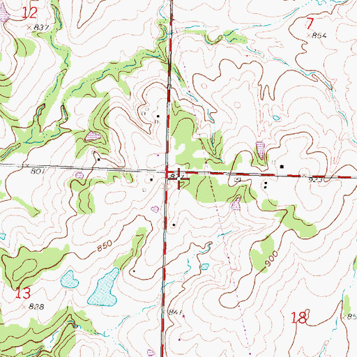 Topographic Map of Crossroads of Community Christ, KS