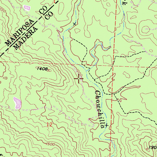 Topographic Map of West Fork Chowchilla River, CA