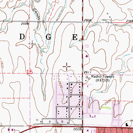 Topographic Map of Dodge City Church of the Nazarene, KS