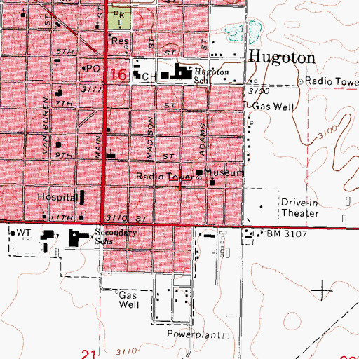 Topographic Map of Faith Chapel Church of God in Christ, KS