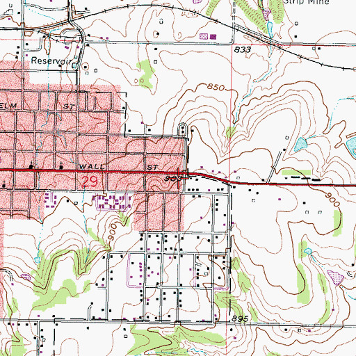 Topographic Map of Faith Christian Center, KS