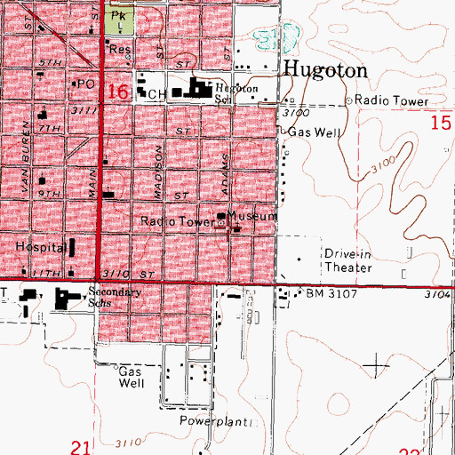 Topographic Map of Faith Lutheran Church, KS