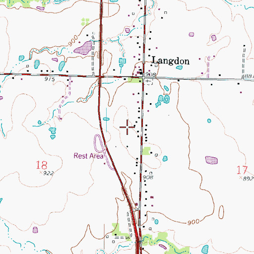 Topographic Map of Faith Lutheran Church, KS