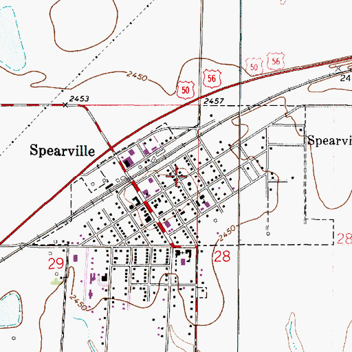 Topographic Map of Federated Church, KS