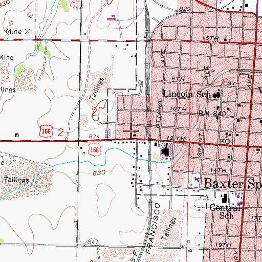 Topographic Map of Fellowship Baptist Church, KS