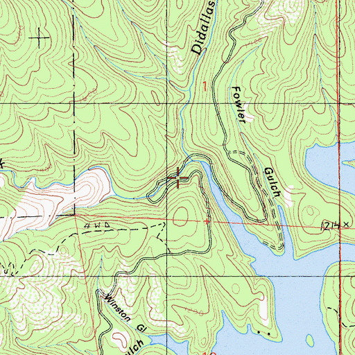 Topographic Map of West Fork Didallas Creek, CA