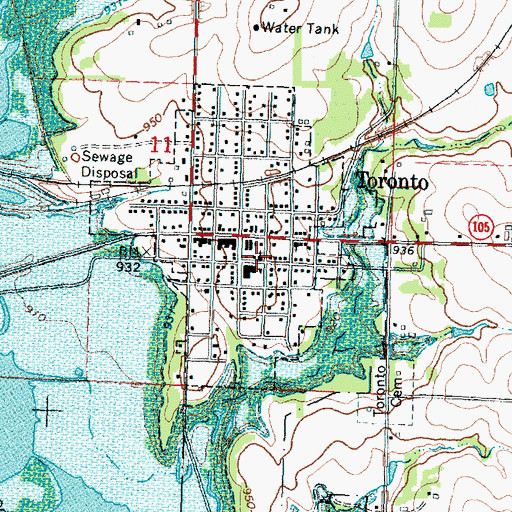 Topographic Map of First Christian Church, KS