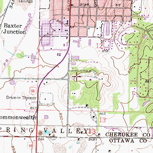 Topographic Map of First Christian Church, KS