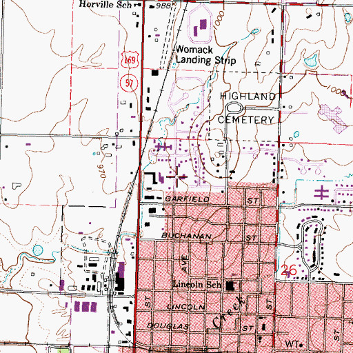 Topographic Map of First Church of the Nazarene, KS