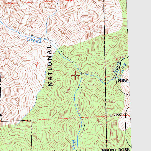 Topographic Map of West Fork Gray Creek, CA