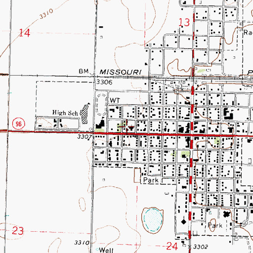 Topographic Map of First Presbyterian Church, KS