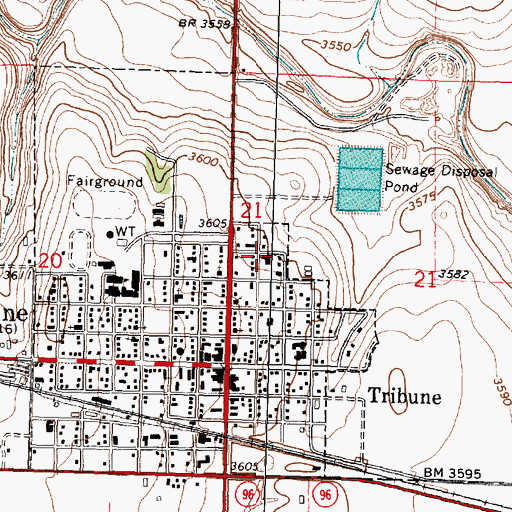 Topographic Map of First Presbyterian Church, KS