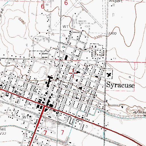 Topographic Map of First Presbyterian Church, KS