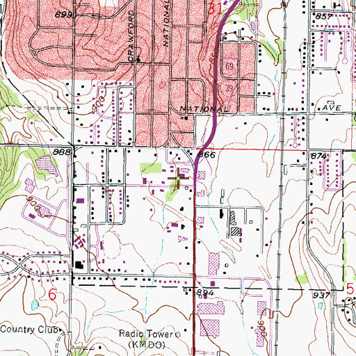 Topographic Map of First Southern Baptist Church, KS