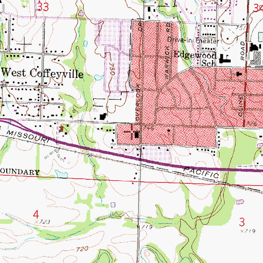 Topographic Map of First Southern Baptist Church, KS