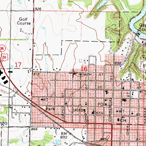 Topographic Map of First Southern Baptist Church, KS
