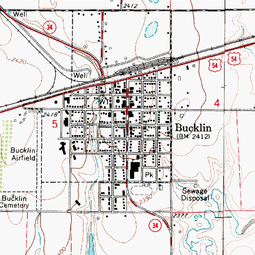 Topographic Map of First United Methodist Church, KS