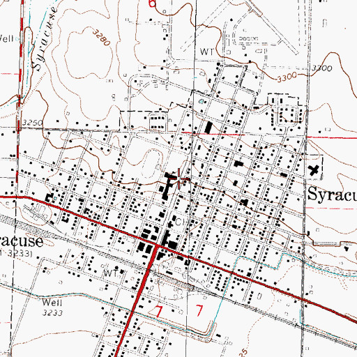 Topographic Map of First United Methodist Church, KS