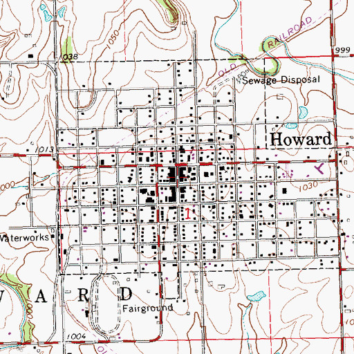 Topographic Map of Flint Hills Assembly of God Church, KS