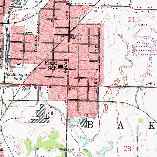 Topographic Map of Free Holiness Church, KS