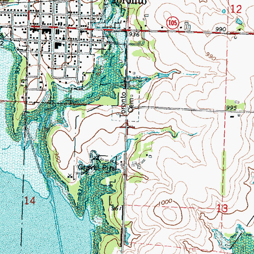 Topographic Map of Good News Baptist Church, KS