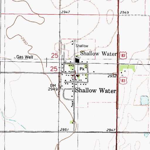Topographic Map of Gospel Fellowship Church, KS