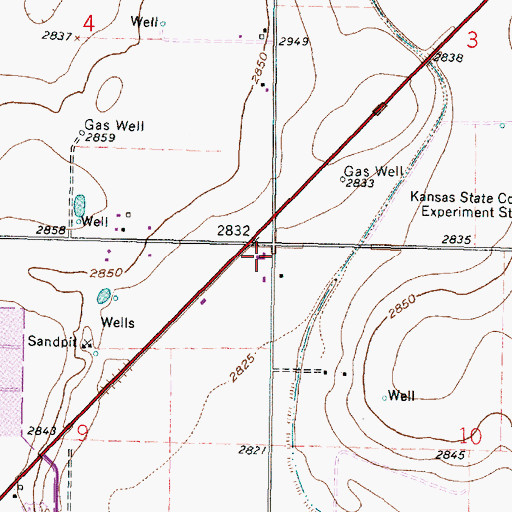 Topographic Map of Grace Bible Church, KS