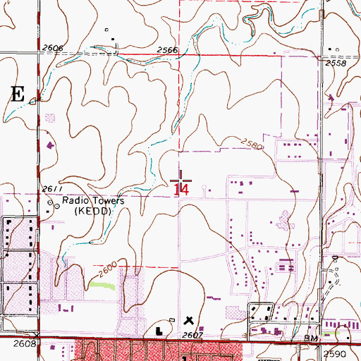 Topographic Map of Grace Community Church, KS