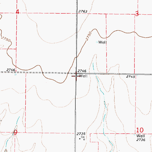 Topographic Map of Homeland Mennonite Church, KS