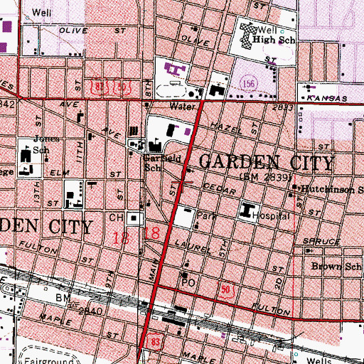Topographic Map of Iglesia del Senor, KS