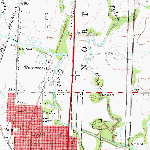 Topographic Map of Kingdom Gates Church, KS