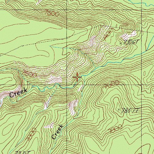 Topographic Map of Buckelew Creek, AZ