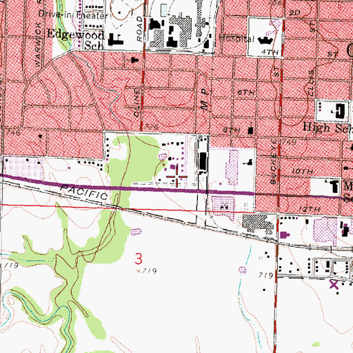 Topographic Map of Lewark Church of God, KS
