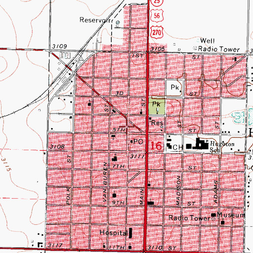 Topographic Map of Lighthouse Fellowship Church, KS