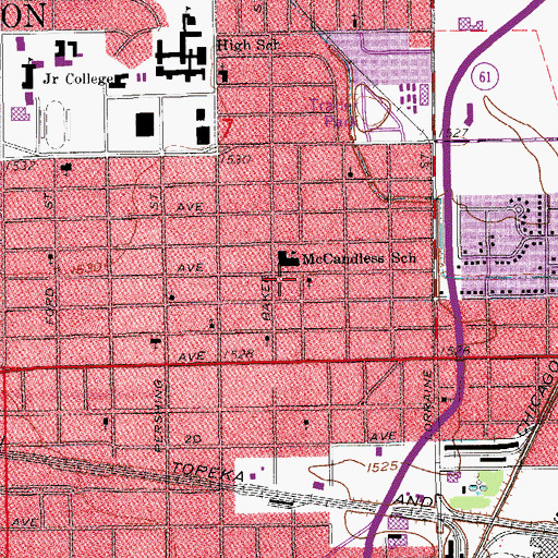 Topographic Map of Macedonia Missionary Baptist Church, KS