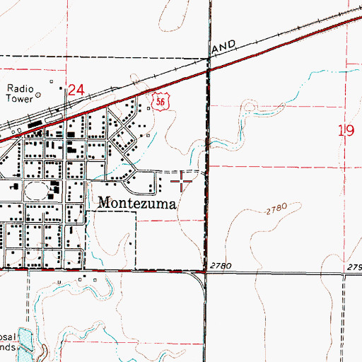Topographic Map of Morningside Community Church, KS