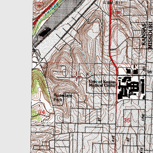 Topographic Map of Mount Carmel Missionary Baptist Church, KS